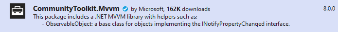 Package CommunityToolkit.MVVM.
