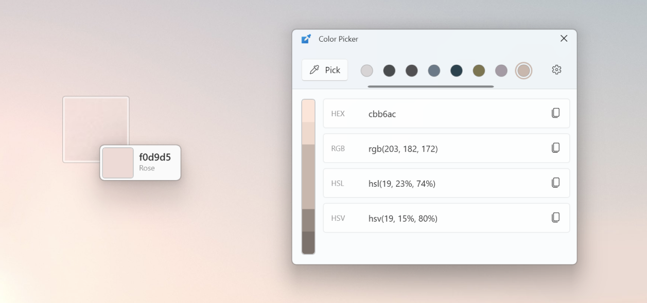 Capture d’écran ColorColor Picker