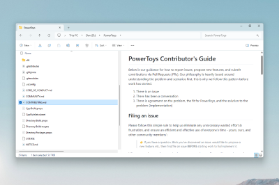 File Explorer capture d’écran