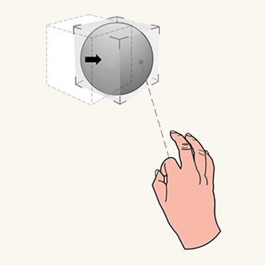 Déplacement éloigné lors d’une manipulation d’objet 3D