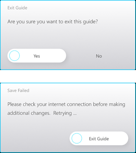 Boîte de dialogue de confirmation microsoft Dynamics 365 Guides