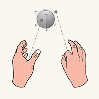 Pointage et validation avec les mains