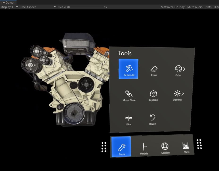 Exemple d’application Azure Remote Rendering dans Unity