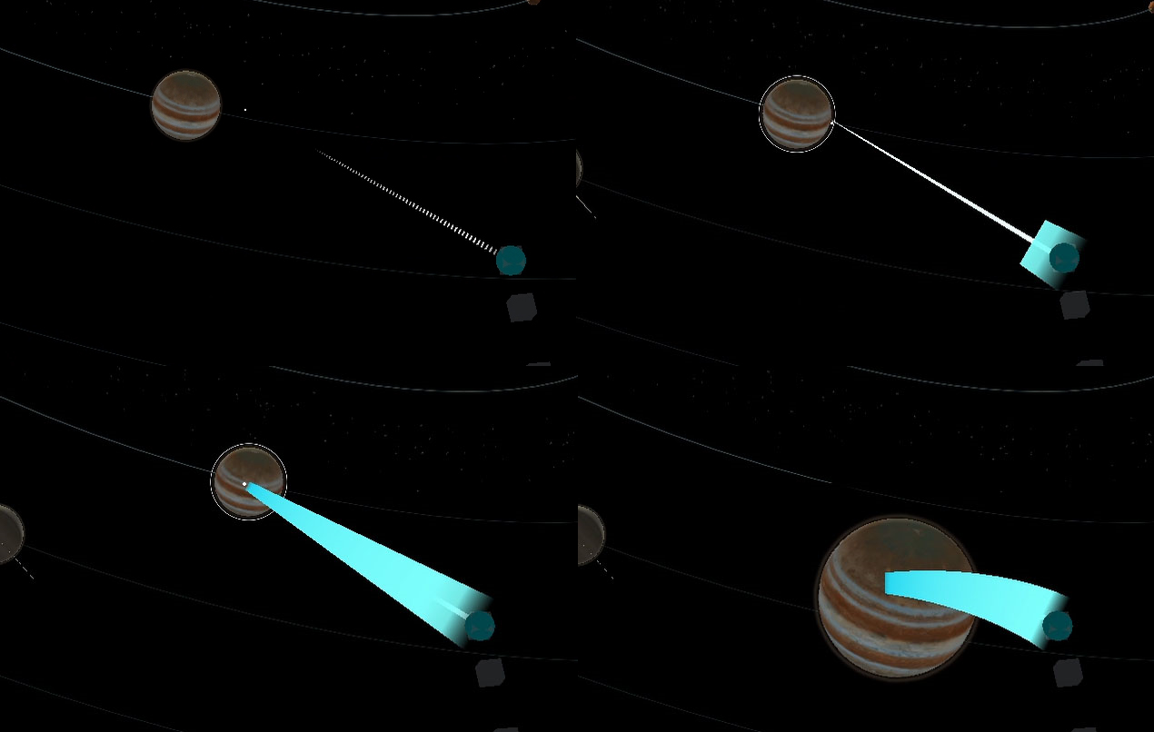 Affordances « lasso » visuelles pour la saisie de force