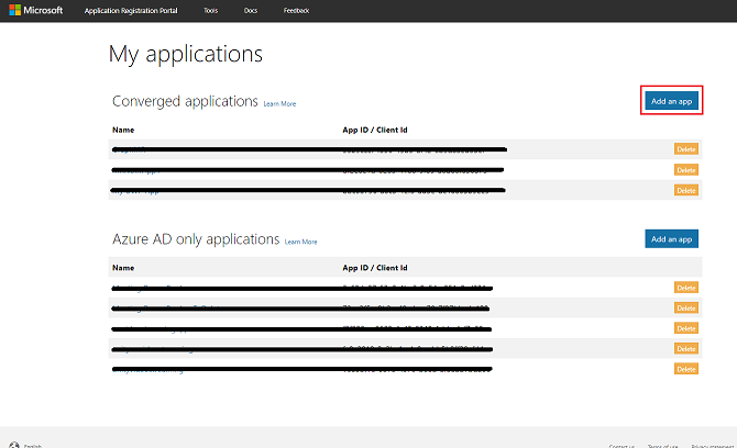 Capture d’écran montrant où sélectionner Ajouter une application.