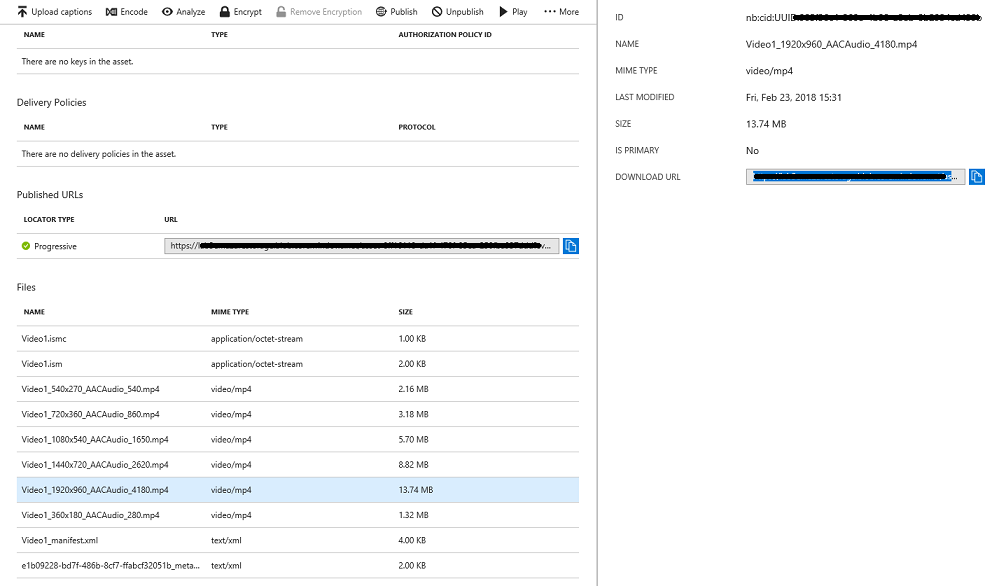 Capture d’écran de la section Microsoft Azure Files.