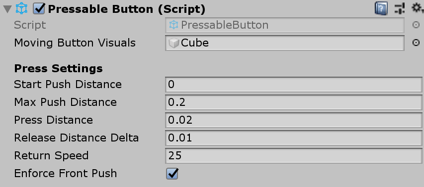 cube de bouton appuyable 3