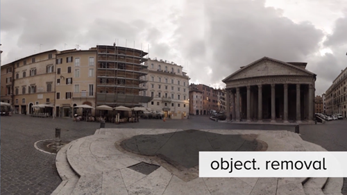 Vidéo du panthéon avec la fontaine retirée. Elle sera remplacée par une ressource 3D.