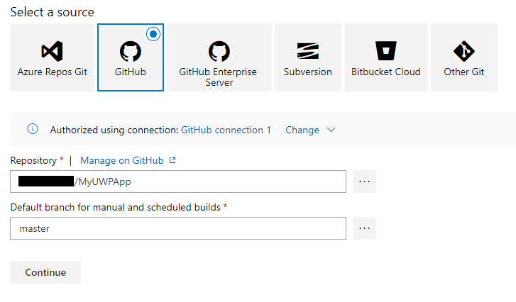 Configurer le système de gestion de version source