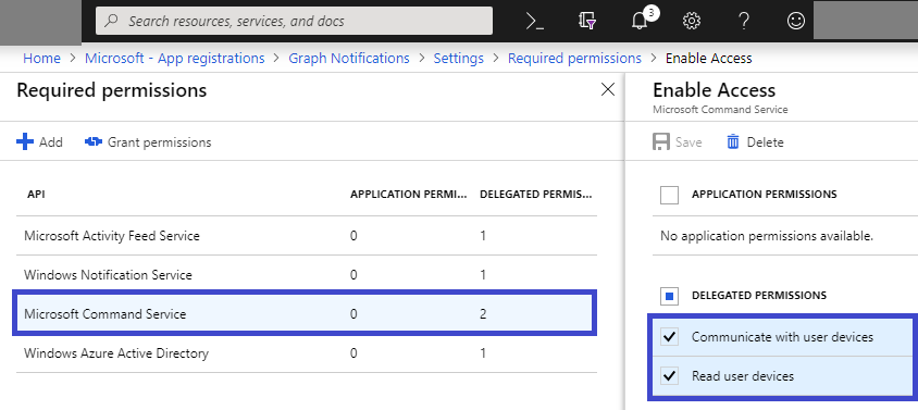 Autorisations requises – Appareils