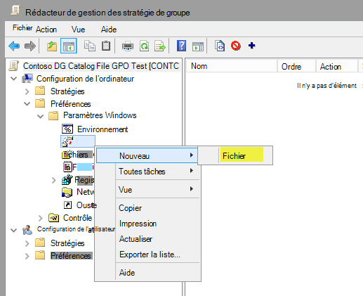 stratégie de groupe Management Rédacteur, Nouveau fichier.