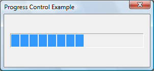 capture d’écran d’une barre de progression qui ajoute des rectangles dans une ligne pour indiquer la progression