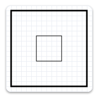 illustration d’un rectangle plus petit à l’intérieur d’un rectangle plus grand avec un trait plus épais