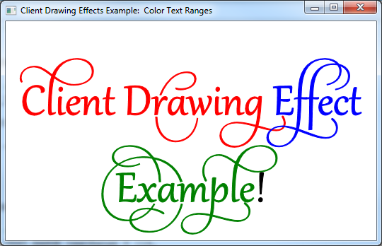 capture d’écran de « exemple d’effet de dessin client ! » dans différentes couleurs