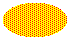 Illustration d’une ellipse remplie de points très denses et uniformément espacés sur une couleur d’arrière-plan