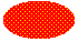 Illustration d’une ellipse remplie d’une large grille diagonale sur une couleur d’arrière-plan