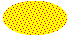 Illustration d’une ellipse remplie de points qui forment des lignes horizontales en zig-zag, sur une couleur d’arrière-plan 