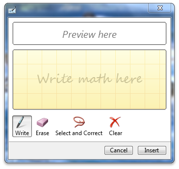 Contrôle d’entrée mathématique avec des boutons étendus désactivés