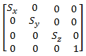 matrice scale3d