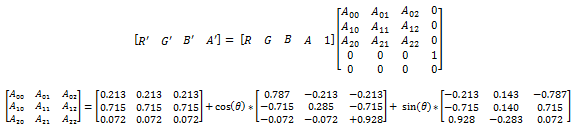 Calculs de rotation des teintes