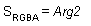 équation de cet argument (s(rgba) = arg2)