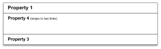 Capture d’écran montrant un exemple de disposition alpha dans Microsoft Word.