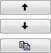 capture d’écran des boutons haut, bas et copier 