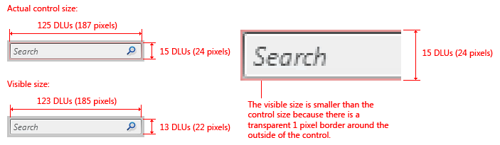 figure de dimensionnement et d’espacement des zones de recherche instantanées 