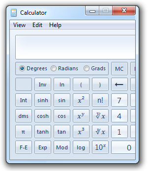 capture d’écran de la calculatrice tronquée 