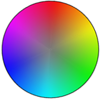 figure d’un cercle montrant les relations de couleur 