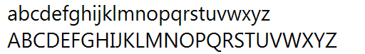 illustration de l’alphabet dans la police segoe ui 