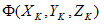 montre une formule pour la mesure totale de la répartition de trois clusters de points.