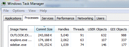 Capture d’écran montrant la page « Processus » dans le Gestionnaire des tâches Windows.