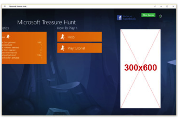 Screenshot of Main menu screen in Microsoft Treasure Hunt.