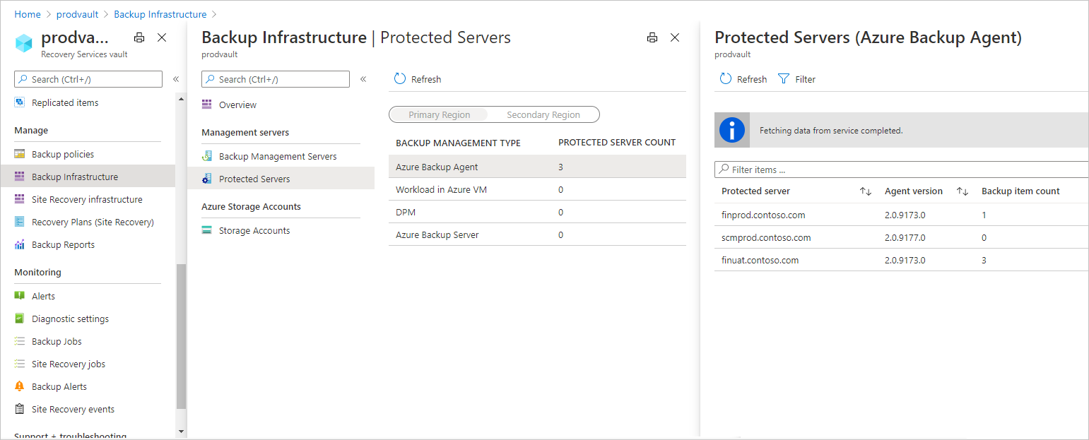 Screenshot shows how to check the version of installed MARS agent.