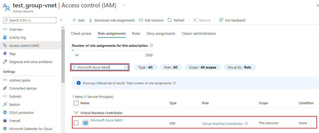 Confermare l'accesso di Azure Batch