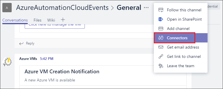 Connessioni Microsoft Teams