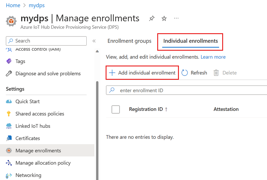 Screenshot che mostra l'opzione aggiungi registrazione singola.