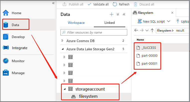 Visualizzare il file di output