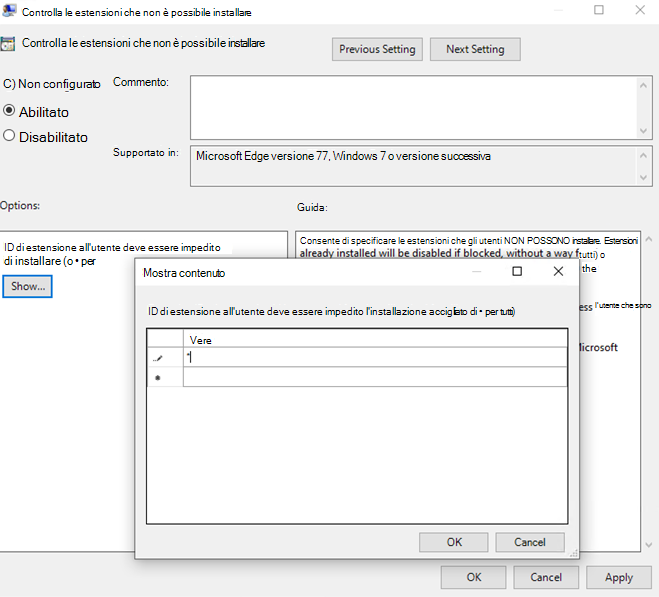 Usare Criteri di gruppo per controllare quali estensioni non possono essere installate.