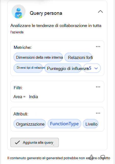 Screenshot che mostra come Copilot può essere utile con i parametri suggeriti.