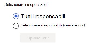 Impostazioni del manager