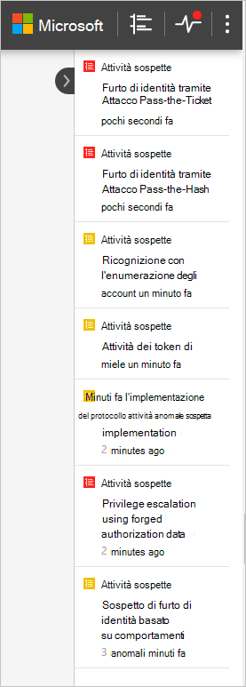 Immagine della barra di notifica ATA.