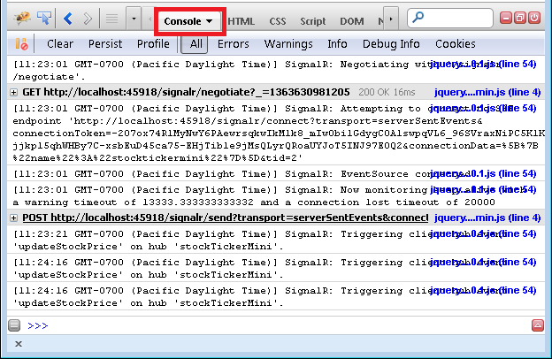 Firefox 19 IIS 7.5 Console