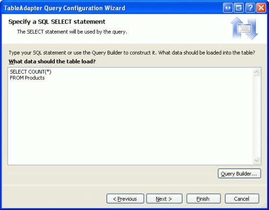 Usare la query SELECT COUNT(*) FROM Products