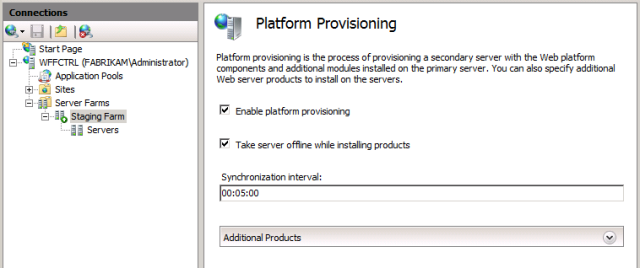 Fare clic su Indietro, quindi fare doppio clic su Provisioning della piattaforma.