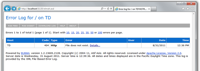 Elmah_log_page