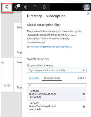 Seleziona il tenant di Active Directory