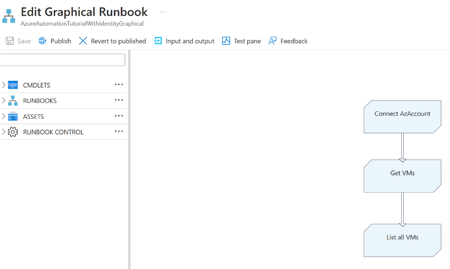 Runbook grafico di Automazione