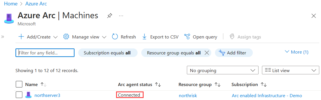 Una connessione server riuscita